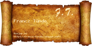 Francz Tünde névjegykártya